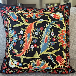 Suzani Pillowcase, Suzani Cushion, Uzbek Suzani, Decorative pillows