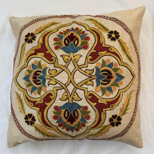 Suzani Pillowcase, Suzani Cushion, Uzbek Suzani, Decorative pillows
