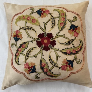 Suzani Pillowcase, Suzani Cushion, Uzbek Suzani, Decorative pillows