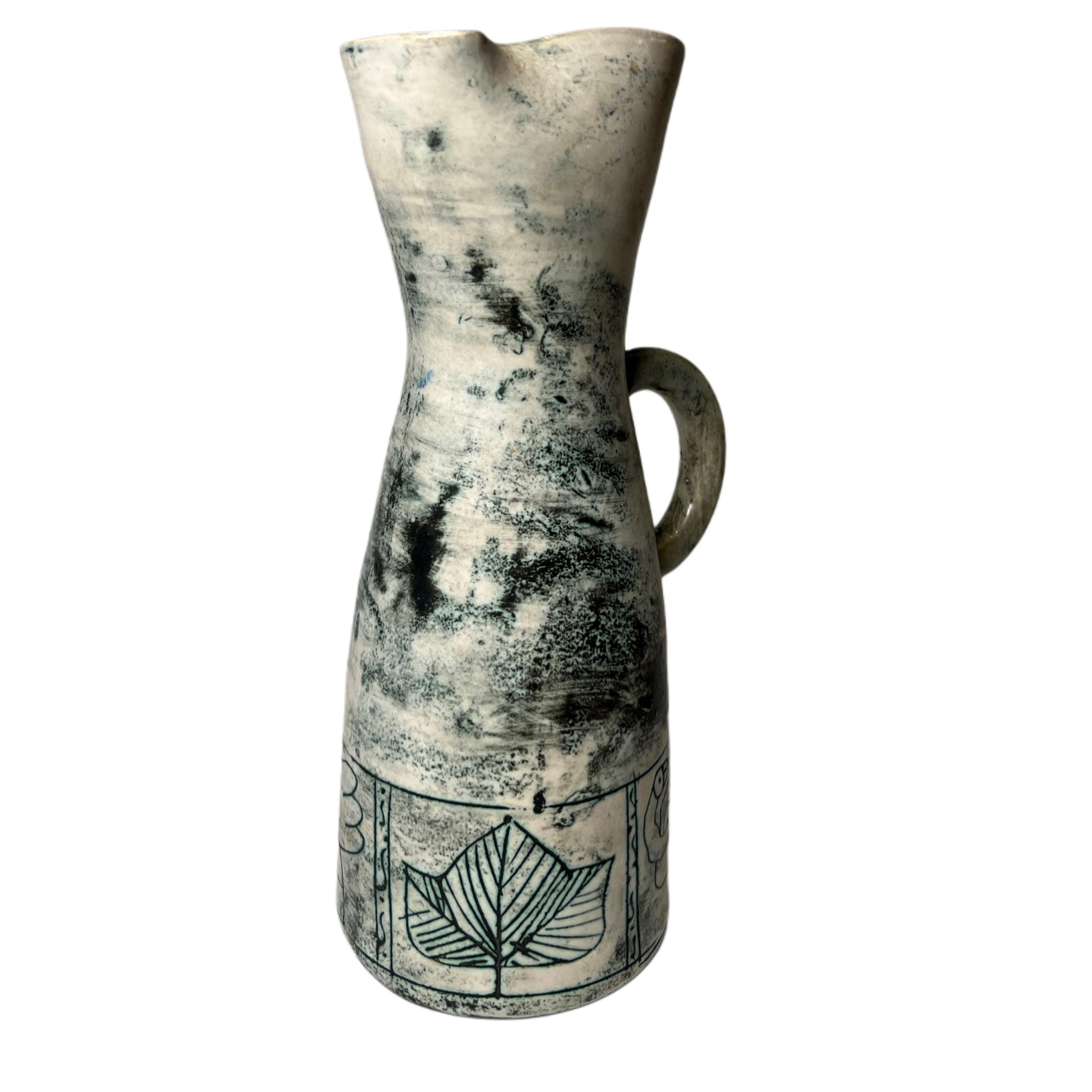 Jacques Blin French Mid-century Modern Ceramic Vase, Signed, Rare
