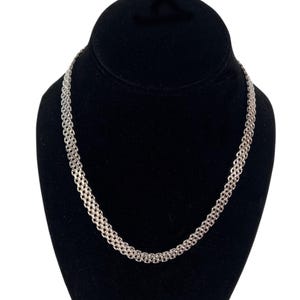 Zilveren mesh ketting MILOR Italië zilver 925 kraag vintage