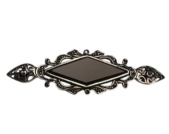 ヴィンテージ アールデコ スターリングシルバー ブローチ：マーカ