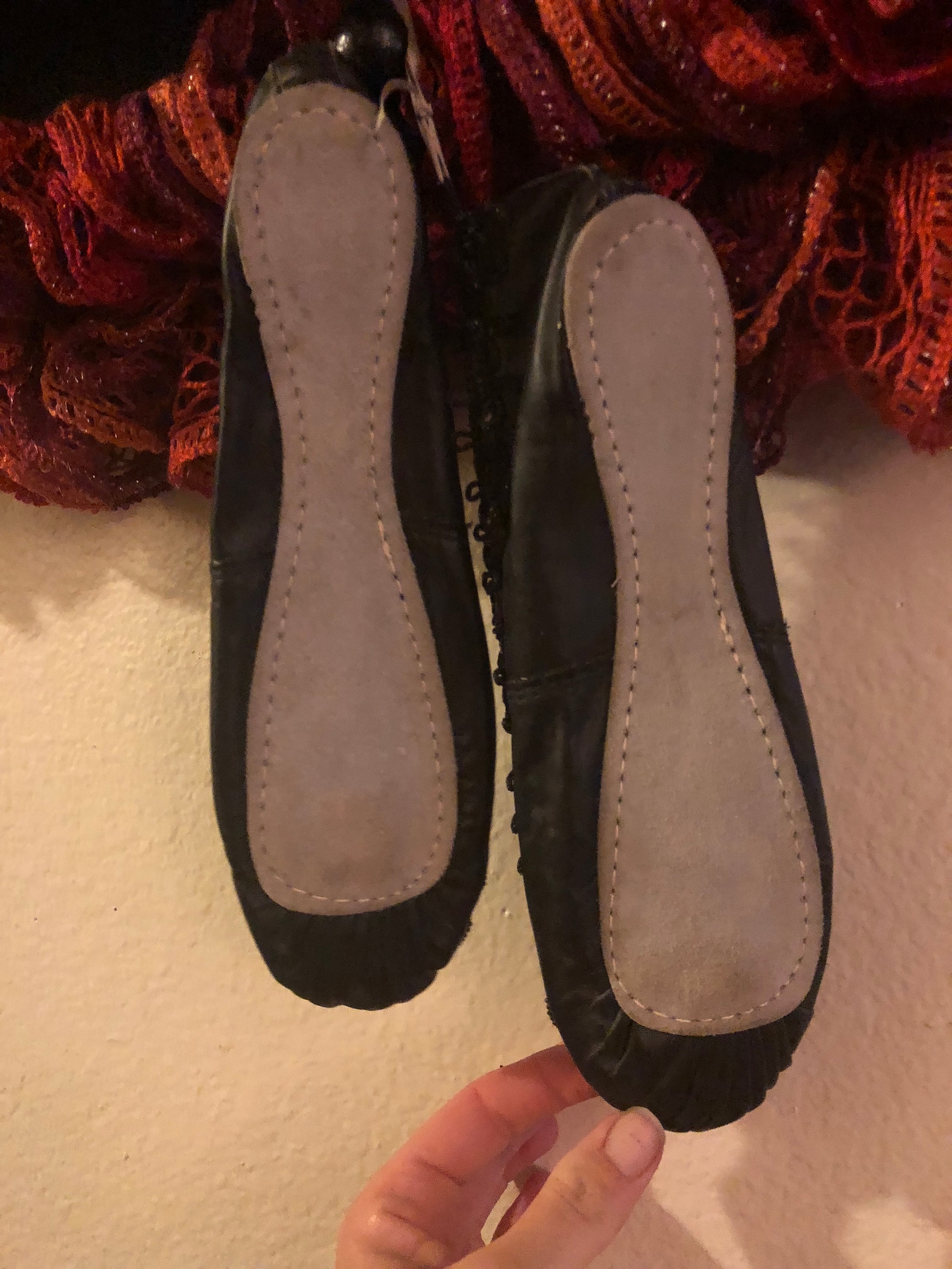black ballet flats