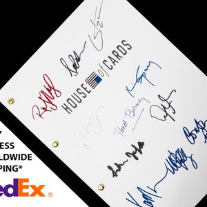 House of Cards Sceneggiatura della serie TV Sceneggiatura con firme Autografo Ristampa Kevin Spacey Robin Wright Kate Mara Corey Stoll Michael Kelly