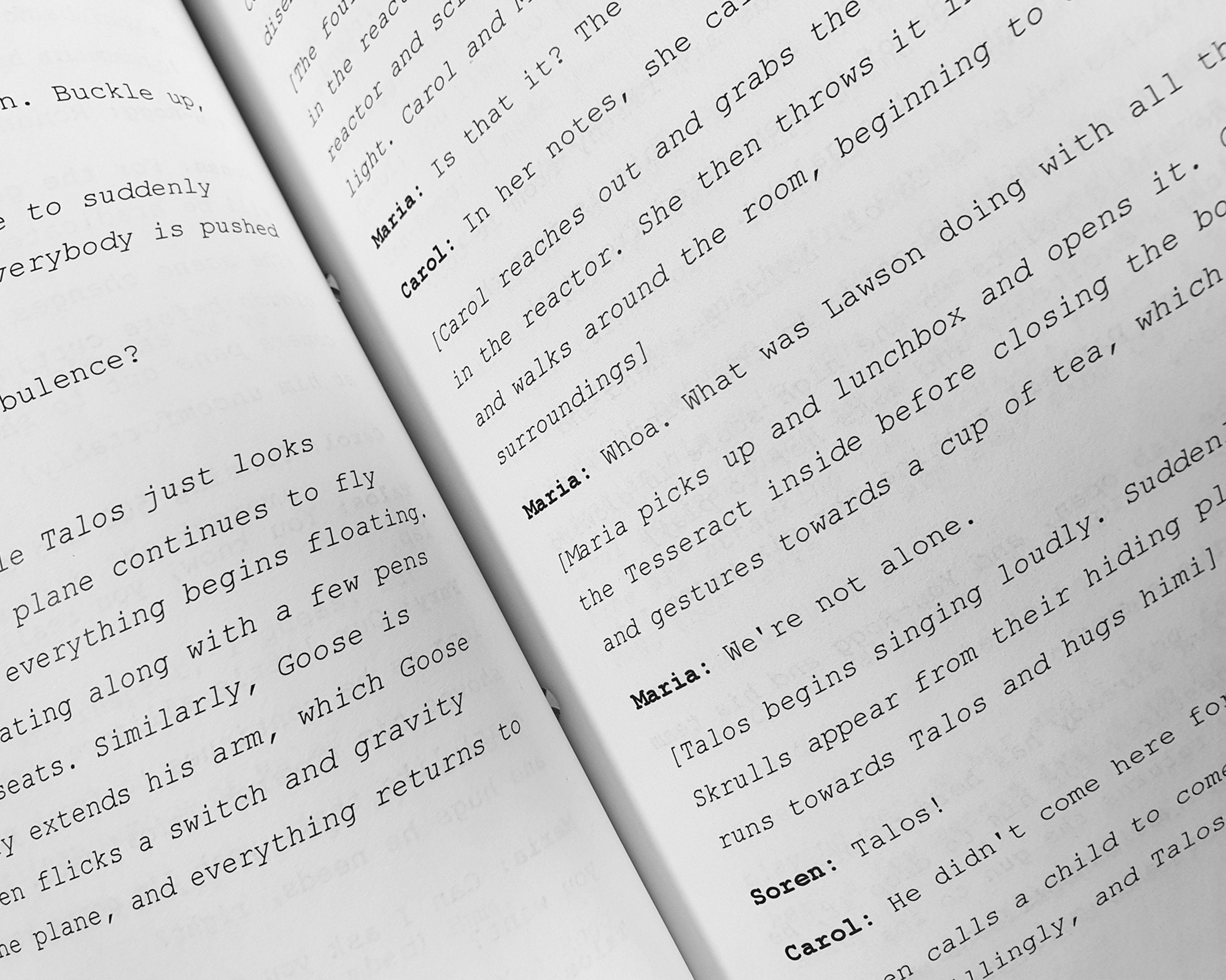Captain Marvel Movie Film Script Screenplay Signatures | Etsy