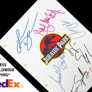 Jurassic Park Film Movie Script Screenplay - Sam Neill Samuel L Jackson Steven Spielberg Jeff Goldblum Richard Attenbrough Dinosaurs