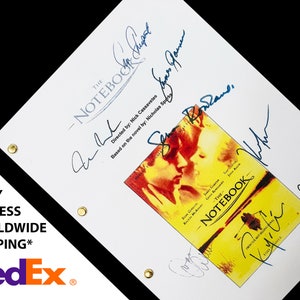 The Notebook Film Script Screenplay with Signatures Autographs Reprint Rachel McAdams Ryan Gosling Gena Rowlands James Garner James Marsden