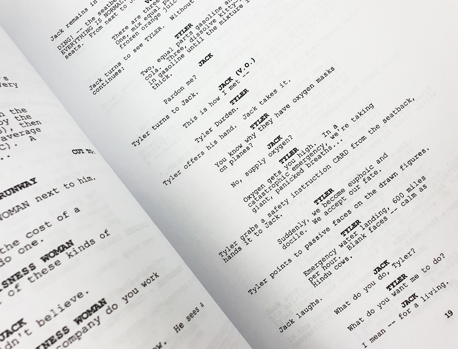 Fight Club Film Movie Script Signatures Autographs Reprint Etsy