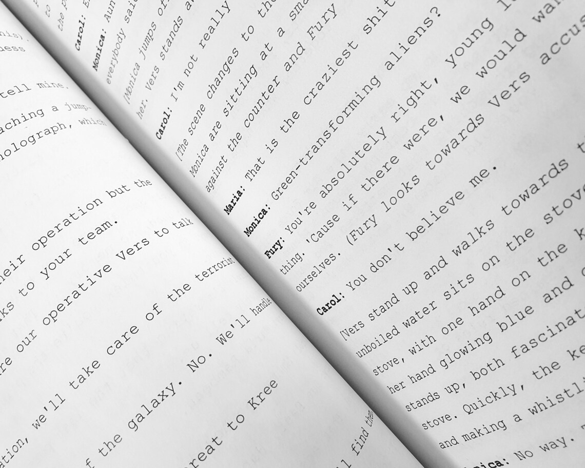 Captain Marvel Movie Film Script Screenplay Signatures | Etsy