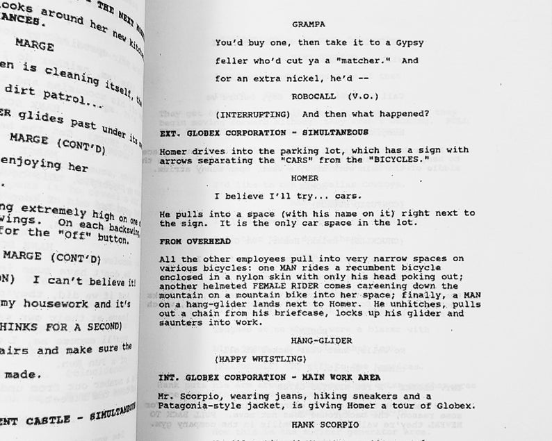 The Simpsons TV Script Screenplay with Signatures Autograph Etsy