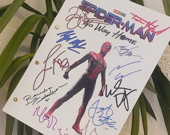 Spider-man No Way Home Movie Film Script Screenplay with Signature Autographs Reprint Tom Holland Andrew Garfield Tobey Maguire Zendaya