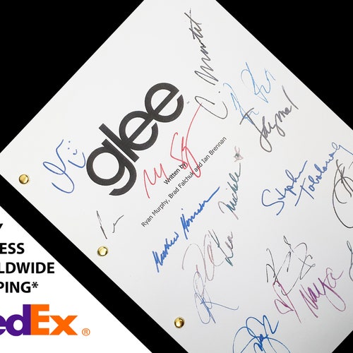 Glee Cast 8 x 10 Autograph Reprint Chris Colfer Matthew Morrison Lea Michele 3 