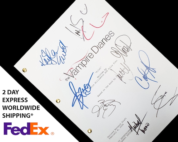 The Vampire Diaries Tv Script Screenplay With Signatures Etsy - life in paradise 2 roblox script