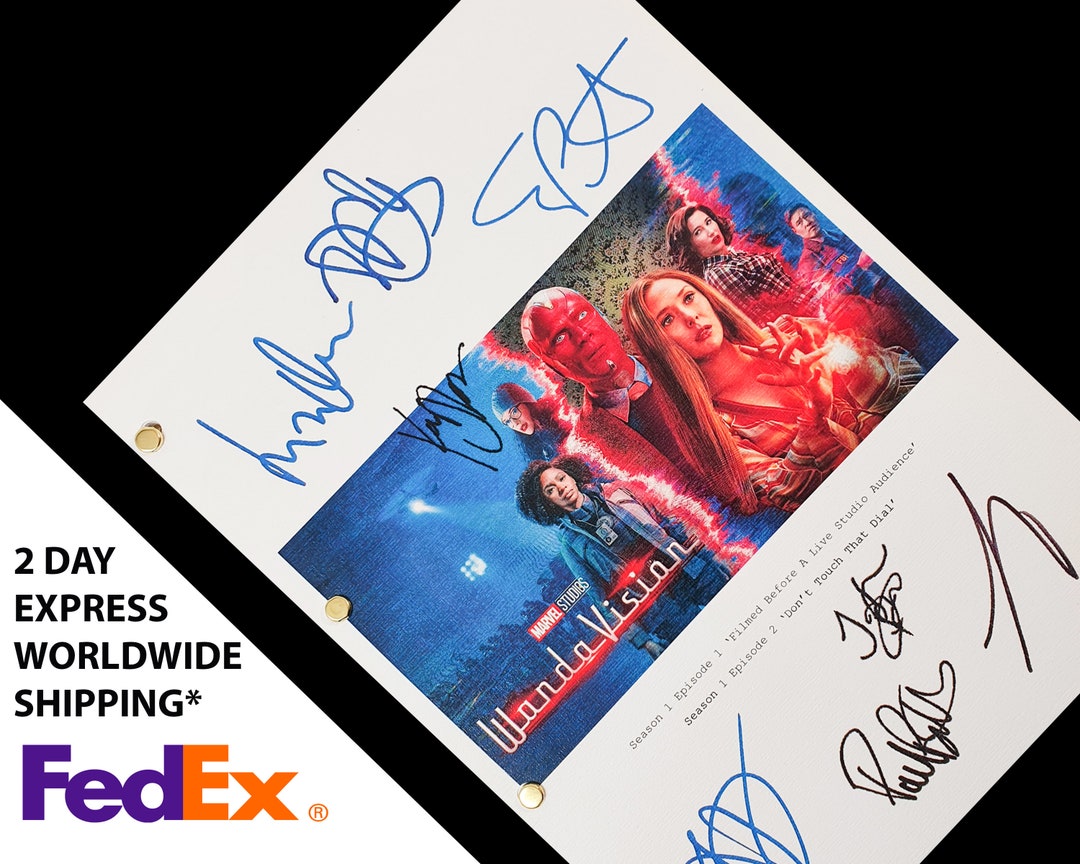 Buy Wandavision TV Script With Signatures Autographs Reprint Elizabeth  Olsen Evan Peters Kathryn Hahn Paul Bettany Randall Park Teyonah Parris  Online