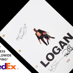 Logan Marvel Film Filmscript Scenario met handtekeningen Handtekeningen Herdruk X-Men - Hugh Jackman Patrick Stewart Wolverine Richard E Grant