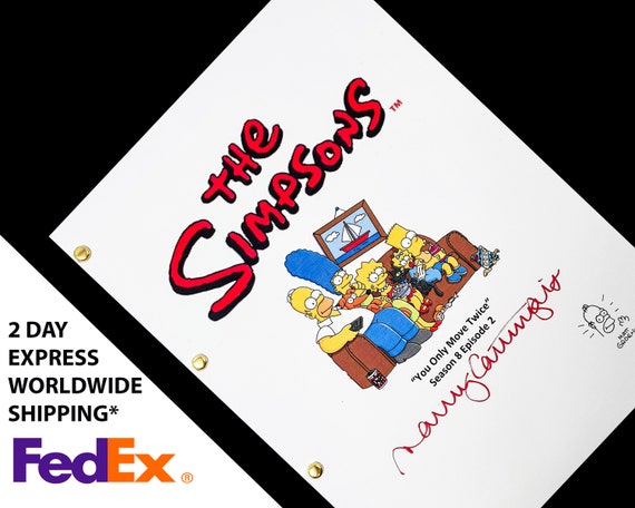 The Simpsons Tv Script Screenplay With Signatures Autograph Etsy Uk