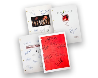 The Sci-Fi Series Movie TV Script Screenplay with Signatures Autograph Reprints Battlestar Galactica Farscape Stargate Atlantis The X-Files
