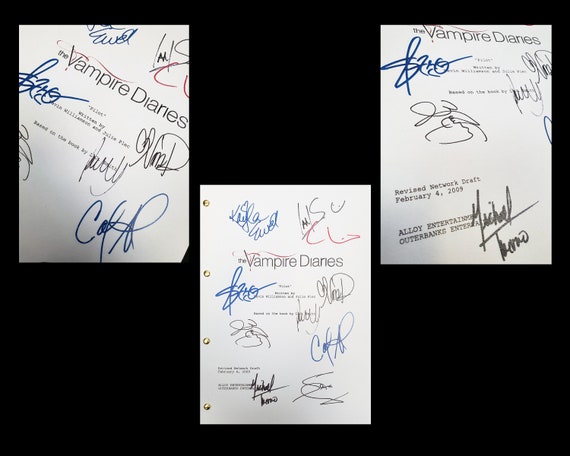 The Vampire Diaries Tv Script Screenplay With Signatures Etsy - the vampire diaries tv script screenplay with signatures autographs reprint tvd ian somerhalder paul wesley nina dobrev candice accola the vampire diaries vampire face roblox The Vampire Diaries Tv Script Screenplay With Signatures Etsy - the vampire diaries vampire face roblox