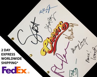 Cheers TV Script with Signatures Autograph Reprint - Ted Danson Woody Harrelson John Ratzenberger Kelsey Grammer Rhea Perlman Shelley Long