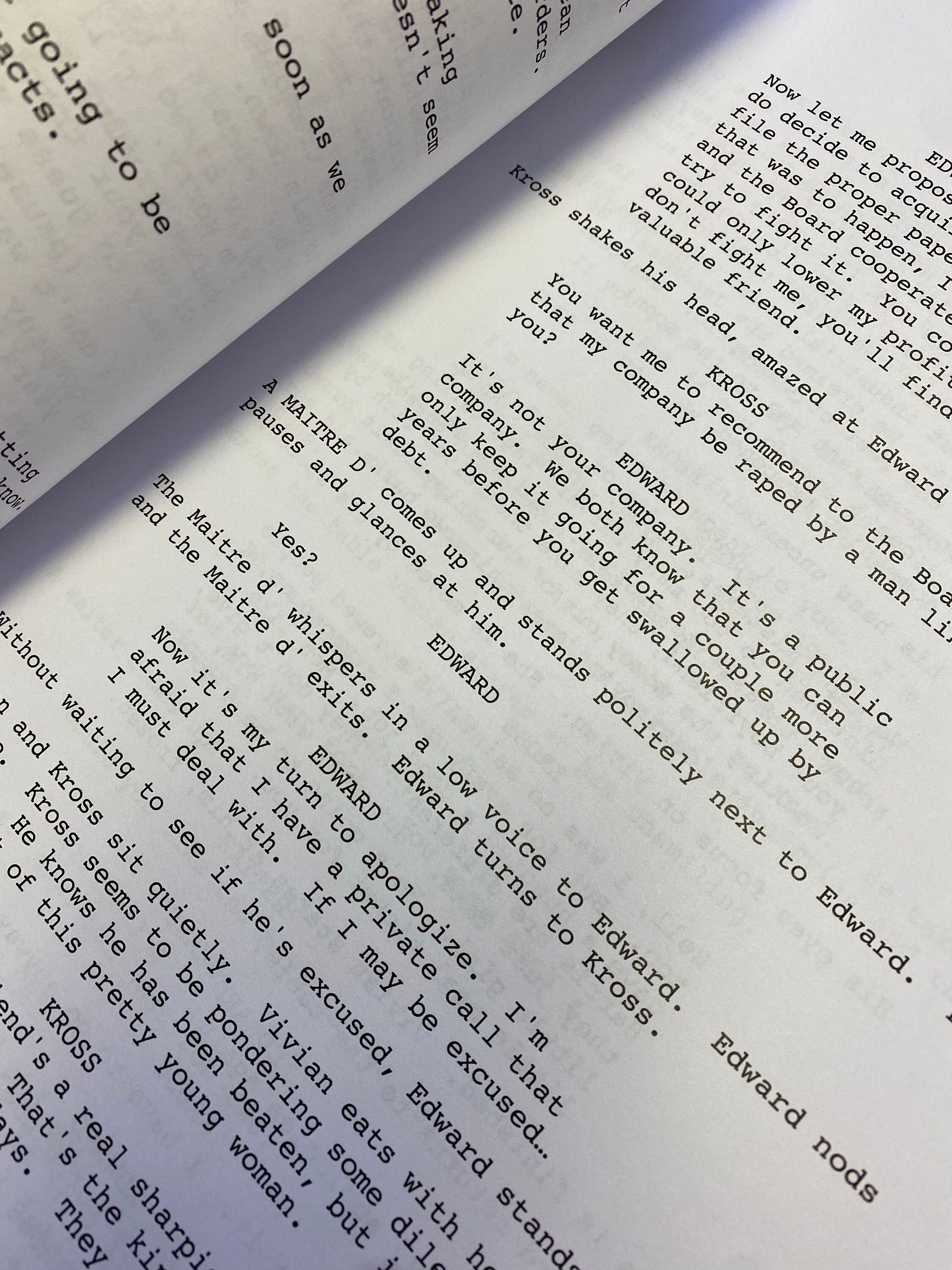 Woman's Script Pretty Woman Movie Film Script Screenplay With Signature Autographs ...