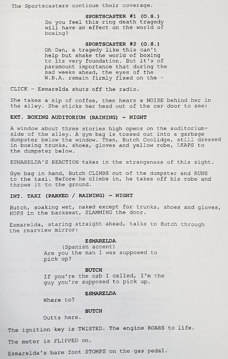 Pulp Fiction Film Movie Script Screenplay with Signatures Etsy