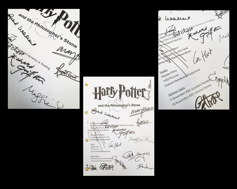 Harry Potter and Philosophers Stone Film Movie Script | Etsy