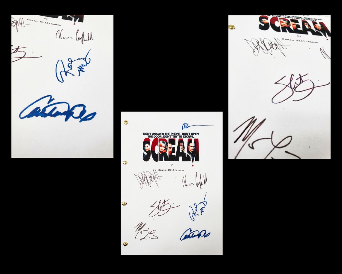 Scream Film Movie Script Screenplay Signatures Autograph | Etsy