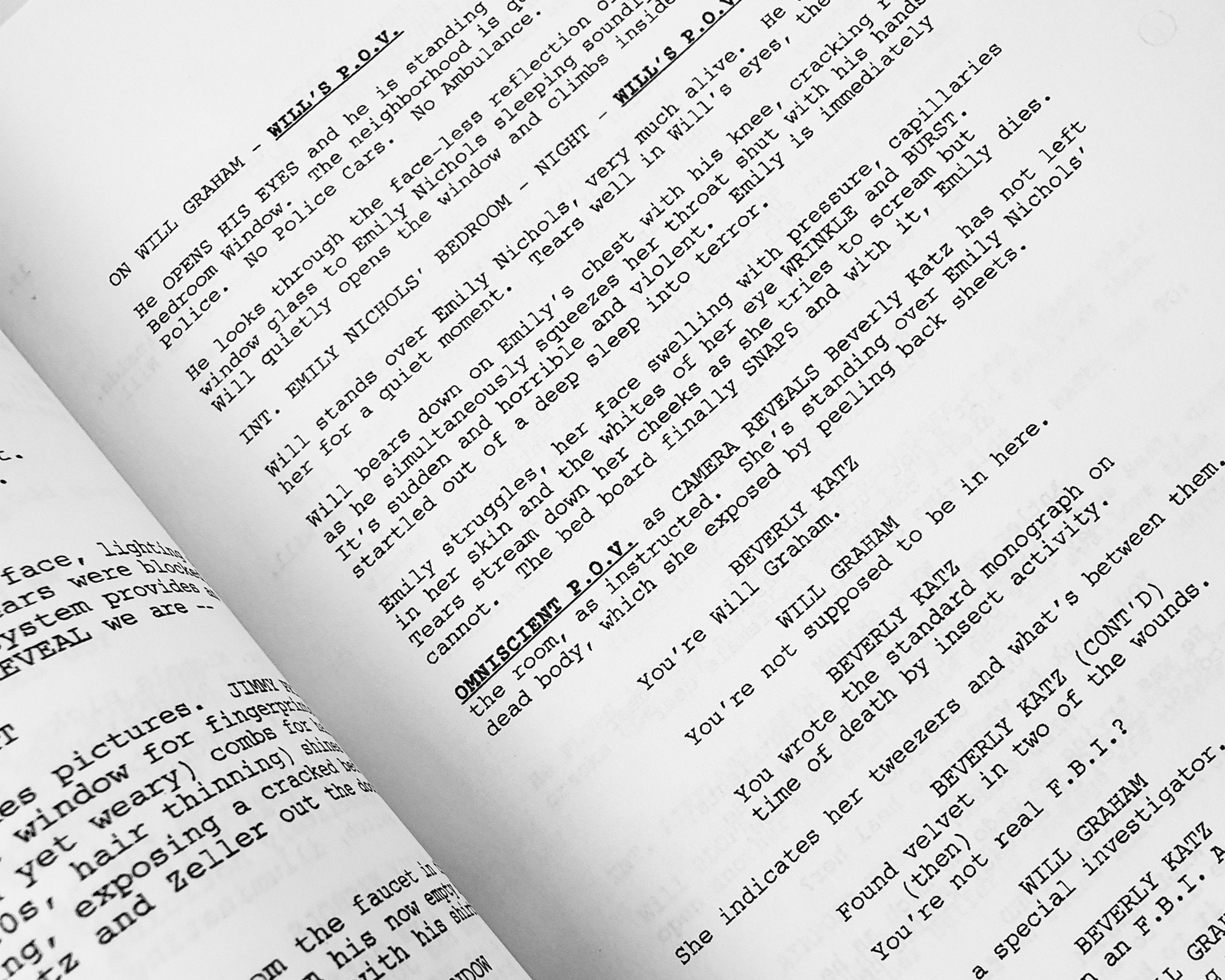 Hannibal TV Script Screenplay Signatures Autograph Reprint Hugh Dancy ...