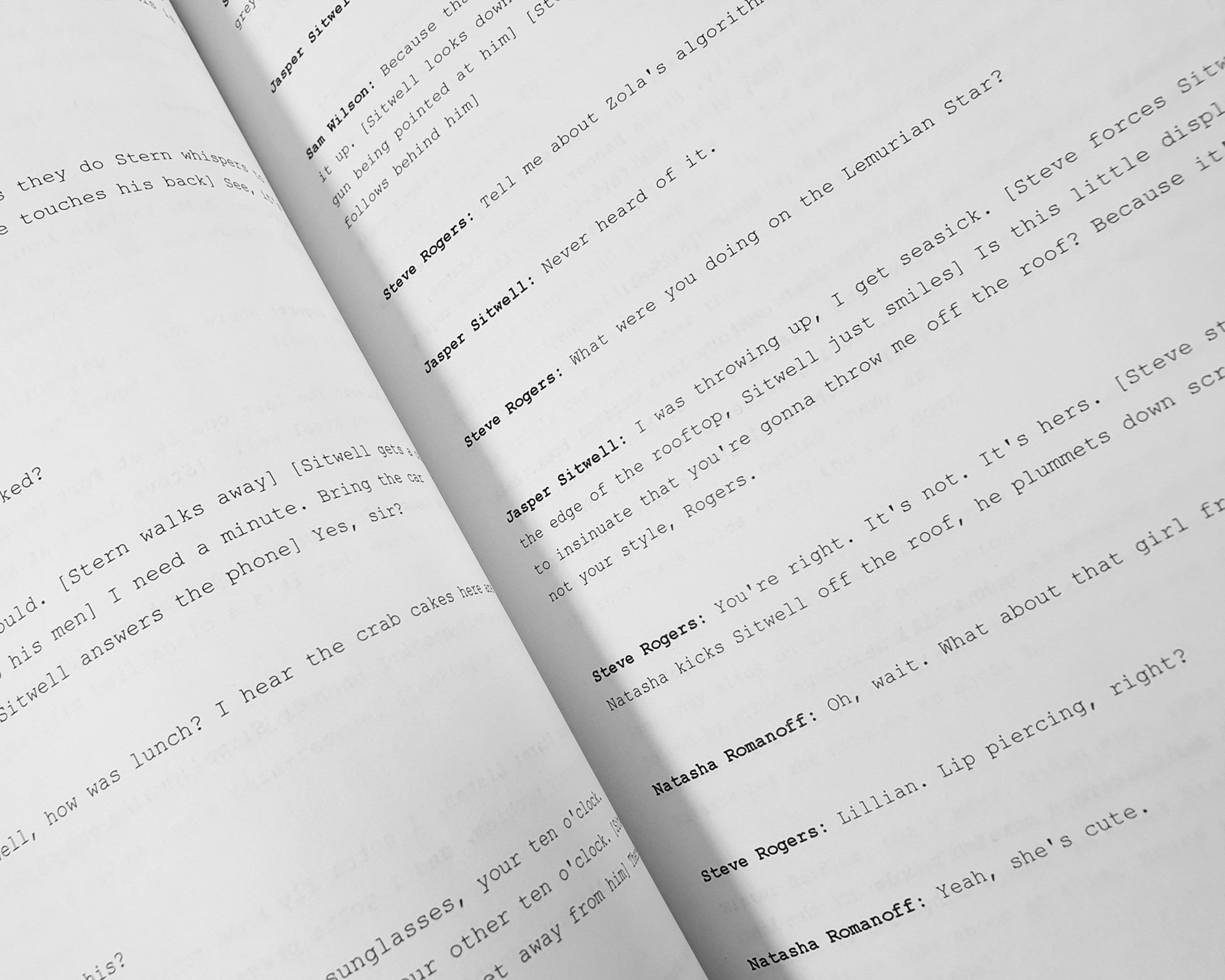 Captain America the Winter Soldier Movie Film Script Signature