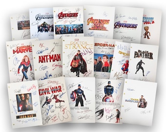 The Marvel MCU Mega Bundle 17 Scripts Screenplay with Signatures Autograph Reprints Avengers Spiderman Deadpool X-Men Captain America