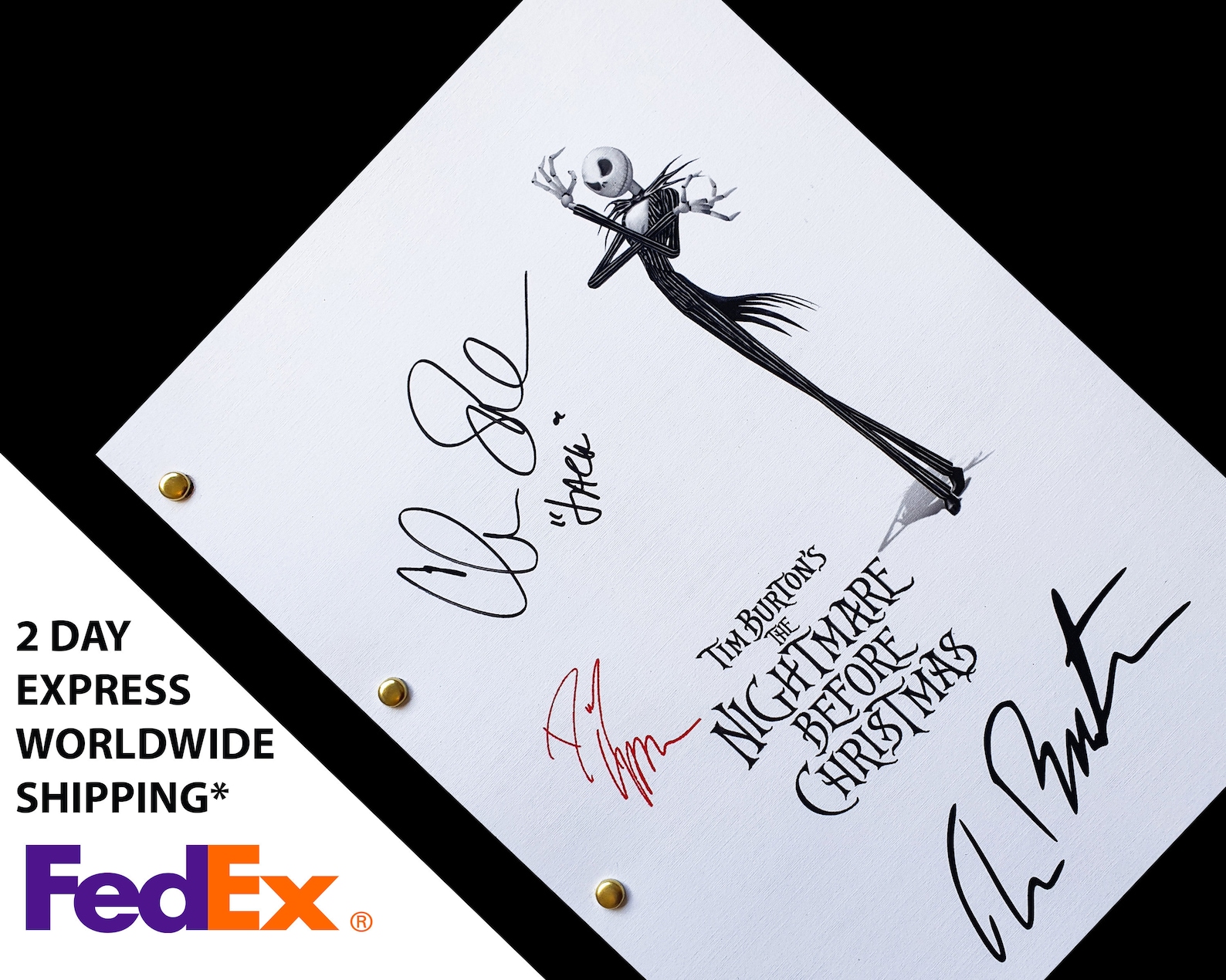 The Nightmare Before Christmas Film Script Screenplay Movie Tim Burton