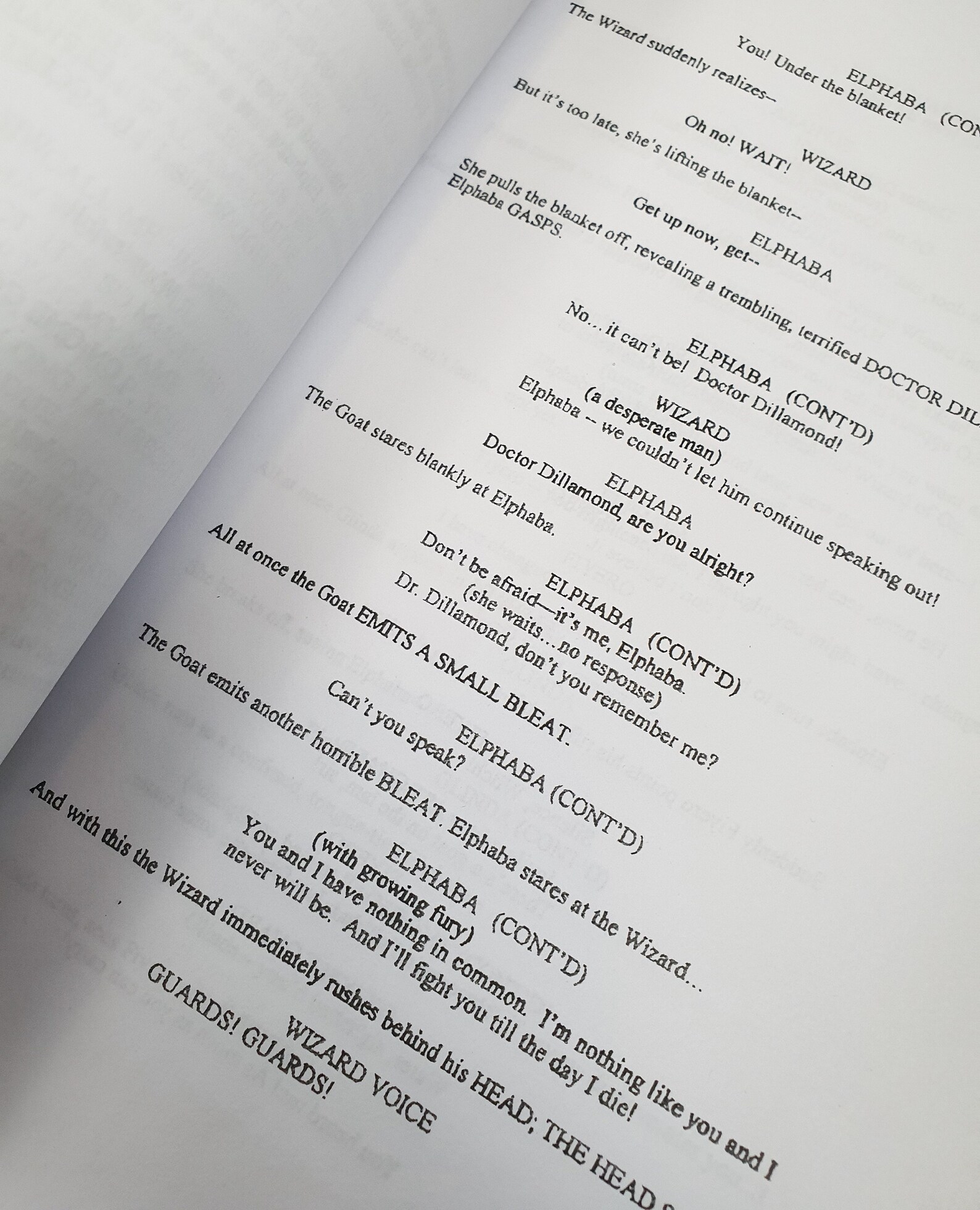 Wicked Broadway West End Musical Script with Signatures Etsy