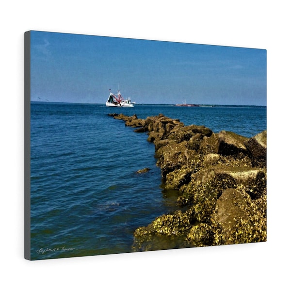 Canvas Wrap, Fort Sumter w/Shrimp Boat, 5 Sizes