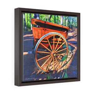 Stretched Canvas Antique Wooden Cart, Framed, Cart, Carriage, Driver, Wagon, Buggy, Hitchcock Woods 2016 Centennial Aiken Horse Show