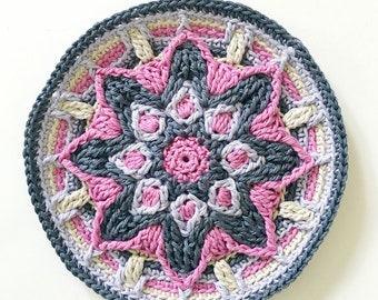 Radiant Flower Coaster | Overlay Crochet Pattern | Crochet Home Decor