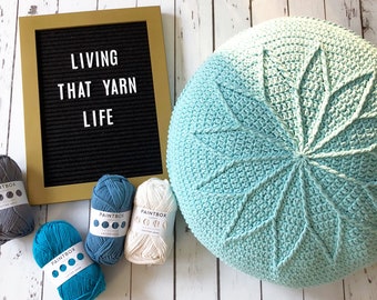 Rosewheel Cushion | Crochet Cushion | Tapestry Crochet | Crochet Pillow | Crochet Home Decor | Round Crochet Pillow