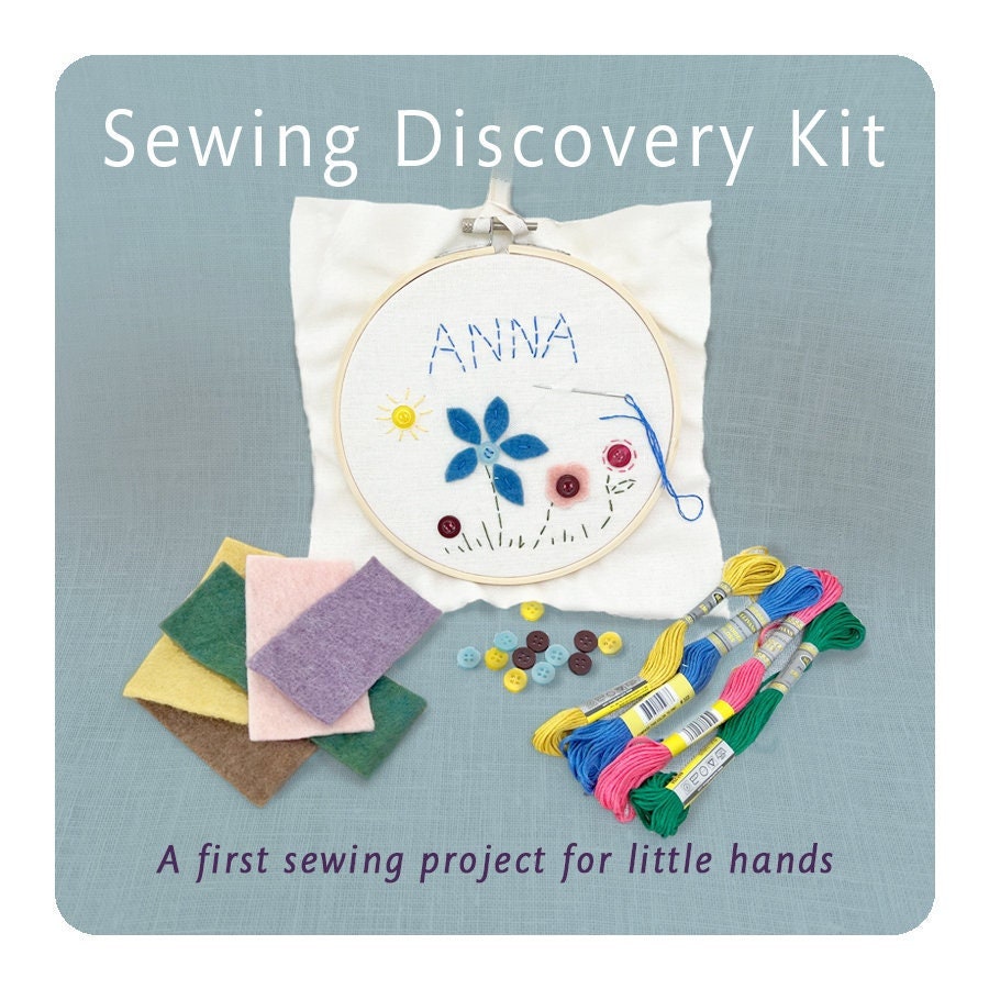 Child's Sewing Discovery Kit, Waldorf Kids Sewing Kit, Kinder Kit
