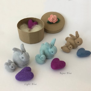 Hase Stofftiere zwei, Set von 2 Cashmere Hase Plüschies, Ostern Hase Stofftiere, Waldorf Hase Spielzeug Bild 10