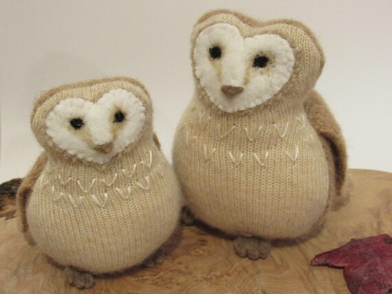 Mama Papa Wool Barn Owl Stuffed Animal Barn Owl Toy Barn Owl Etsy