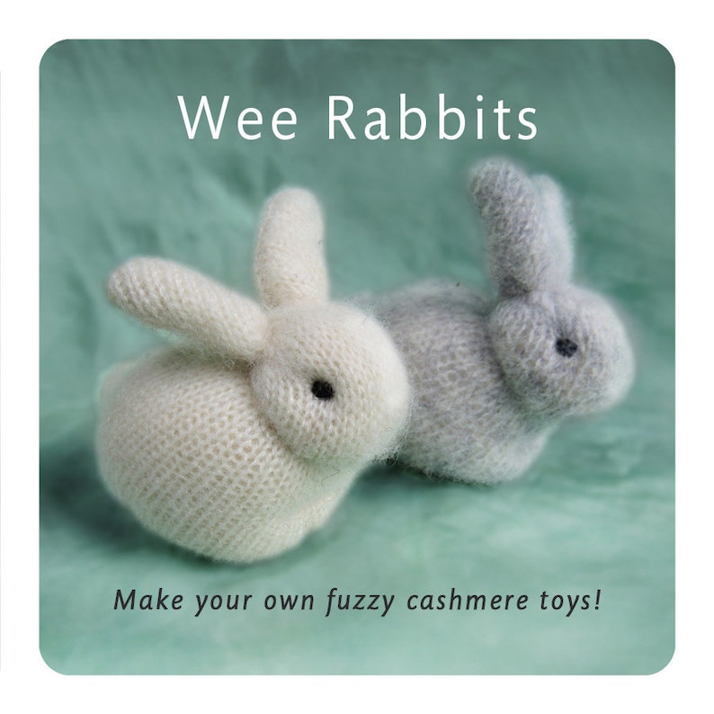 DIY Rabbit Sewing Kit, Complete Sewing Kit for 2 Cashmere Rabbits, Make Your Own Bunny Stuffed Animal image 6