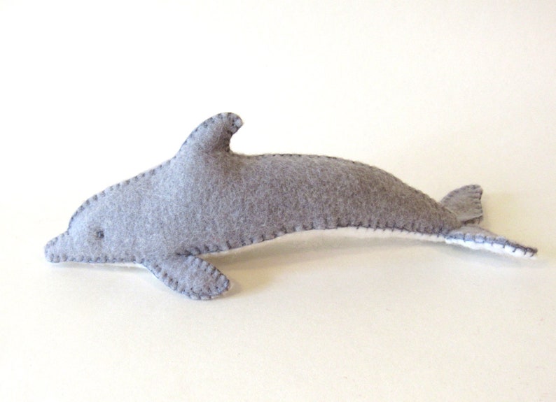 DIY Dolphin Family Sewing Kit, Complete Sewing Kit for Dolphin Stuffed Animals, Make Your Own Felt Dolphin Family image 5