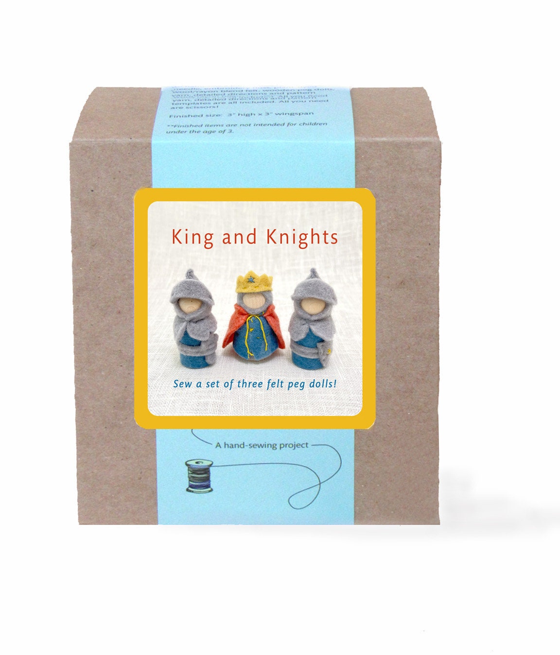 Peg Doll Hand Sewing Kit - Knights - A Child's Dream