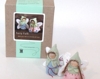 DIY Fairies Sewing Kit, Complete Sewing Kit for Felt Fairies, Make Your Own Felt Fairy Folk