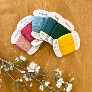Daruma Sashiko-trådkollektion tjocka 30 m nystan