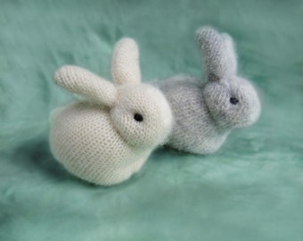 Hase Stofftiere (zwei), Set von 2 Cashmere Hase Plüschies, Ostern Hase Stofftiere, Waldorf Hase Spielzeug