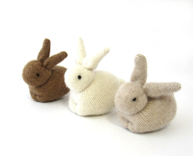 Hase Stofftiere zwei, Set von 2 Cashmere Hase Plüschies, Ostern Hase Stofftiere, Waldorf Hase Spielzeug Bild 6