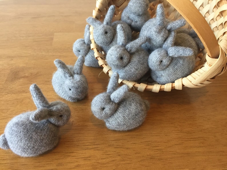 DIY Rabbit Sewing Kit, Complete Sewing Kit for 2 Cashmere Rabbits, Make Your Own Bunny Stuffed Animal image 9