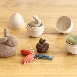 Kit de couture bricolage lapin, kit de couture complet pour 2 lapins en cachemire, fabrication de votre propre animal en peluche lapin image 2