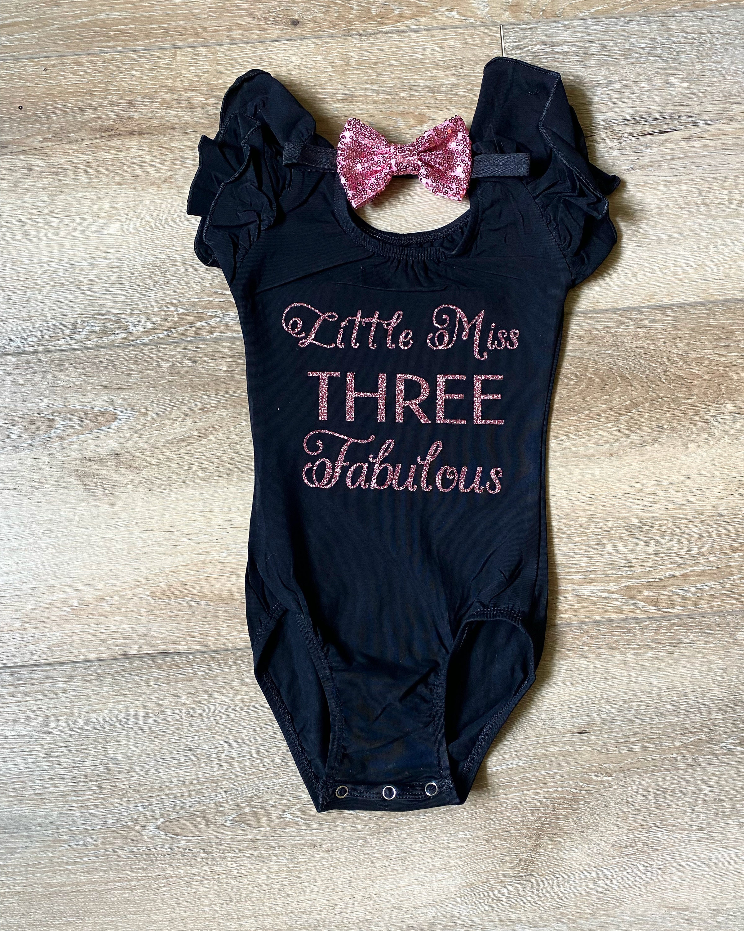 3rd Birthday Little Miss Too Fabulous Leotard Outfit Rose Gold shirt Baby  Girl Birthday Leotard Girls 3rd Birthday Outfit miss too fabulous, image size:2400x3000
