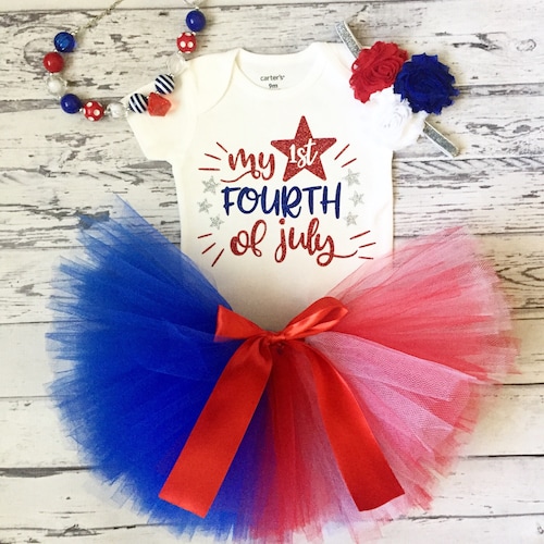 Baby Girl 4th of July Tutu Outfit Baby Girl 1st 4th of July Etsy